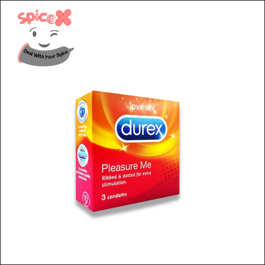 Durex Pleasure Me Ribbed and Dotted Condom Pack of 3