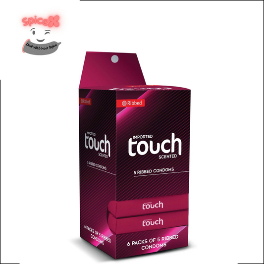 Touch Ribbed Condoms Complete Box Pack of 30 Condoms